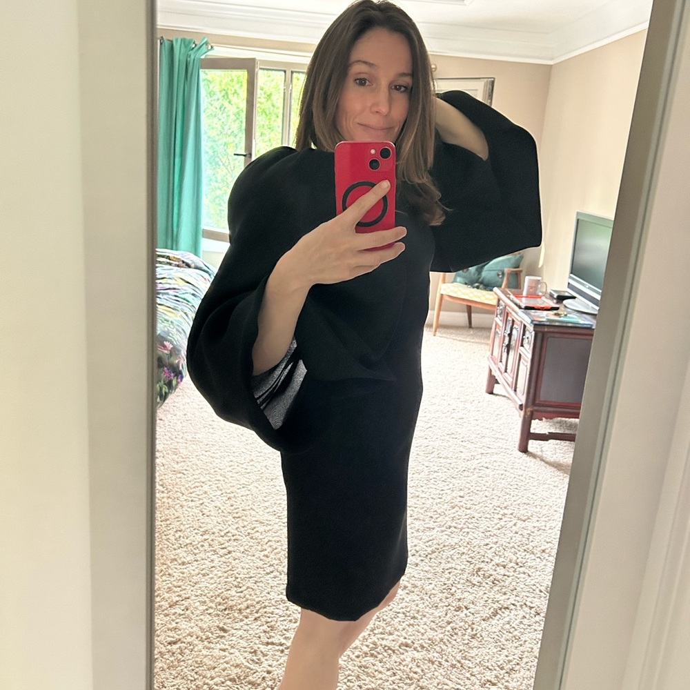 Marchesa black silk mini dress - Picture 3 of 5